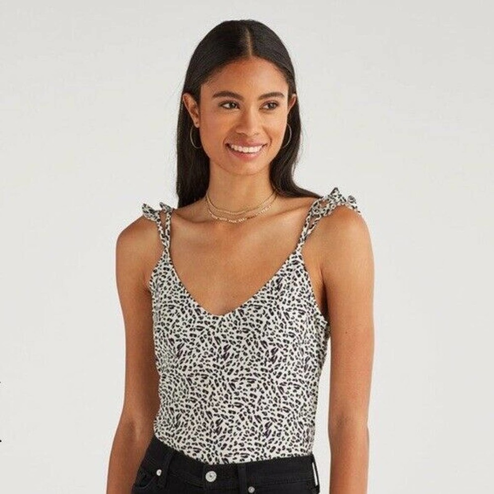 7 For All Mankind Leopard Print Animal Tank Top L